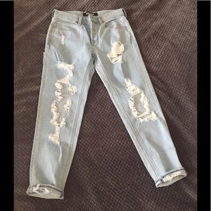 Express Girlfriend High Waisted Jeans